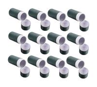 PACKOVE 12pièces Lot De Tubes Ronds Papier Kraft Avec Couvercle Pour Huiles Essentielles Thé Cosmétiques Vert Foncé