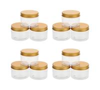 PACKOVE 16 Pièces Pot de Crème pour Visage Style Crème Cosmétique Rechargeable Pot Vide Couvercles Plats Bords Droits