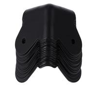 PACKOVE 16 Pièces Protection d'angle Montage Facile pour Enceinte Acoustique en Métal Noir Protection Robuste des Coins et Boîte Amplificateur pour Usage Scène