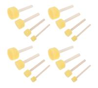 PACKOVE 16 Pièces Tampon en Mousse Champignon à Manche en Bois, Finition sans Peluches, Design Léger, Taille Ronde 9,2x4x1cm, pour Arts Créatifs et Projets Garçon et Filles