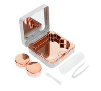 PACKOVE 1ensemble Boîte à Lentilles De Marbre avec Miroir Étui Portable Et Élégant Et Accessoire De Voyage Pratique