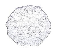 PACKOVE 1pièce Assiette Verre Créative Irrégulière pour Service Alimentaire Plate de Présentation Élégante pour Salade Dessert et Snack Adaptée Maison et Restaurant
