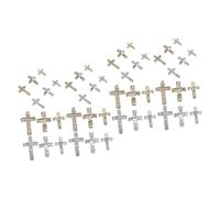 PACKOVE 2 Ensembles Bijoux En Alliage Clou Charme Breloques Croix Pour Les Ongles Breloque À Ongles Croisés Fournitures De Nail Art Alliage De Zinc 60 Pièces * 2