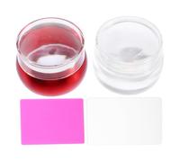 PACKOVE 2 Ensembles Set de à Ongles Silicone Kit de Manucure avec Racloir pour Ongles French Tips Outils de Nail Art Pratiques et Faciles à Utiliser