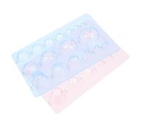 PACKOVE 2 Moules à Pâte à Modeler en Plastique pour Argile Grand Format Demi-boule et Boule Outils de Bricolage Artisanat Céramique, Kit 2 Pièces Rose et Bleu, pour Modelage et Sculpture