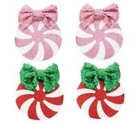 PACKOVE 2 Paires Paillette de cheveux à paillettes mariage arc enfants petit nourrisson accessoires pour cheveux fille enfant en bas âge pinces à cheveux bonbons pinces à sequins Accueil