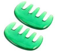 PACKOVE 2 Pcs Peigne de Massage Cuir Chevelu à 5 Dents Peigne de Massage Résine Portatif Stimulation Profonde Cuir Chevelu Relaxation Tête