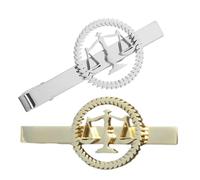 PACKOVE 2 Pcs Pince à Cravate en Acier Inoxydable Argenté Modèle Balance de Justice pour Hommes Accessoire Élégant pour Événements et Milieu Professionnel