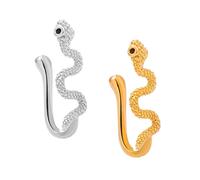 PACKOVE 2 pièces Anneaux de Nez Cuivre Sans Perçage Clips de Nez Décoratifs Légers Forme de Serpent Bijoux de Mode pour Femmes et Fêtes