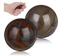 PACKOVE 2 pièces Balles de Massage pour Mains Pierre Lot de Balles Exercice Légères et Durables de Massage Palmaires pour Relaxation et Renforcement des Doigts
