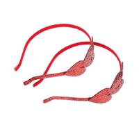 PACKOVE 2 Pièces Bandeaux Forme de Cœur Rouge Paillettes Lot de Accessoires de Fête pour Filles et Femmes pour Valentine's Day et Événements Festifs