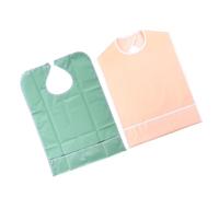 PACKOVE 2 pièces Bavoirs Adultes Étanches PVC Lot de Protection Réutilisable et Lavable pour Seniors Hommes et Femmes Bavoirs Repas Robustes et Taches pour Manger