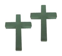 PACKOVE 2 Pièces Bloc de Mousse pour Fleurs Vert en Écume Robuste pour Croix, Support Solide et Hydratation Longue Durée, pour Décoration de Tombeaux et Services Commémoratifs