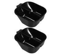 PACKOVE 2 Pièces Bol Mélangeur pour Teinture Capillaire Noir, Grand Format | Compartiments avec Séparateur, pour Salon et Maison, Réutilisable, Nettoyage Facile, Anti-taches