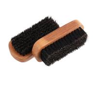 PACKOVE 2 Pièces Brosse à Barbe Brosse à Lissage Des Cheveux Manche Blaireau De Coiffure à Raser Les Cheveux Pour Hommes à x En Bois Chaussures Light Brown Hêtre