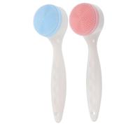 PACKOVE 2 pièces Brosse de Nettoyage Visage Silicone Manuelle Antidérapante Massage Doux pour Épuration Peau Adaptée Types Peau Usage Familial Couleur Aléatoire Couleur Aléatoire