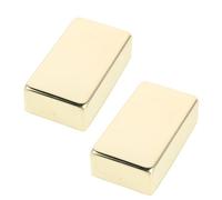 PACKOVE 2 Pièces Cache-micro Humbucker de Guitare, Capot de Micro Humbucker en Métal, pour Guitare Électrique Style Single Cut, Or, Entièrement Fermé, Protection Totale du Micro