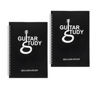 PACKOVE 2 Pièces Cahier de Tablature Guitare à 6 Lignes avec Accords