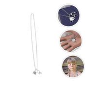 PACKOVE 2 pièces Collier Pendentifs Maison et Clé Crémaillère pour Déménagement Chaînes pour Pulls Élégantes et Unisexes Argenté