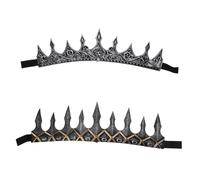 PACKOVE 2 pièces Couronne Roi Médiévale Mousse Accessoire Cosplay Prince pour Fête Halloween Mariage et Soirée à Thème Couronne et Confortable Décoration Costume Vintage