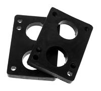 PACKOVE 2 Pièces Coussin D'amortissement pour Longboard, Rehausseur de Skateboard, PU, Noir, 10mm, Absorption des Chocs, Effet de Surélévation, pour Skateboard et Sports de Glisse