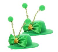 PACKOVE 2 pièces Élégant Clip Chapeau Vert Épingle Décorative pour Fête de Saint Patrick Accessoire Costume et Coiffure Festive