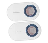 PACKOVE 2 Pièces Ensemble de porte-greffe de dentifrice presse-dentifrice mural distributeur de pâte dentaire Pompe de distributeur de automatique pp blanche