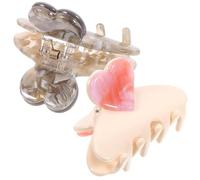 PACKOVE 2 Pièces Épingle à Cheveux D'amour Agrafe Cœur Pinces à Cheveux Pour Femmes Petites Instantané Jour Policier Mode Barrette Mignon Filles Griffe Pince à Cheveux Feuille D'acétate