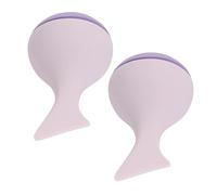 PACKOVE 2 Pièces Éponge à Maquillage Forme de Queue de Sirène Lot de Utilisation Sèche et Humide Accessoire Cosmétique pour Maquillage Naturel et Élégant Couleur Rose Lotus
