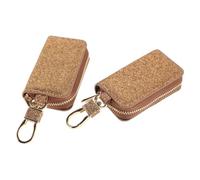 PACKOVE 2 Pièces Étui à Clés de Voiture en Pu, Fermeture Sécurisée | Pochette Compacte, Alliage et Cuir Pu, pour Femme, Compatible uto et Télécommande