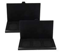PACKOVE 2 Pièces Étui Rigide en Alliage D'aluminium Noir pour Carte de Mémoire, Supporte Plusieurs Types et Quantités, Rangement Portable de Matériel Photographique