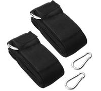 PACKOVE 2 Pièces Kit Suspendre pour Balançoire à Corde en Nylon Noir | Sangles Larges avec Crochet en S, Démontage Rapide, Rangement Facile, Installation Simple, Lot de Deux