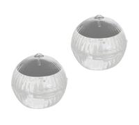 PACKOVE 2 Pièces Lanterne Solaire Sphérique Flottante Étanche en Plastique | Décoration Lumineuse Extérieure, Effet Lotus Réaliste, Légère, Énergie Solaire 2v/60ma, Batterie 1.2v/600ma