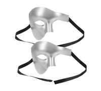 PACKOVE 2 pièces Masque Carnaval Homme Vintage Demi Visage pour Halloween et Fête Mascarade Classique Confortable et Durable Accessoire pour Cosplay et Carnaval
