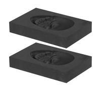 PACKOVE 2 Pièces Moule de Coulée en Graphite Noir Tête de Crâne Résistance Thermique Exceptionnelle et Démoulage Facile Fabrication de Bijoux et Fêtes à Thème