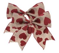 PACKOVE 2 Pièces Nœud Décoratif Cœur Rouge Romantique | Polyester, Fixation Facile, Résiste à Déformation et Décoloration, Usage Présent et Ambiance Festive