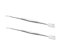 PACKOVE 2 Pièces Outil Nettoyage Points Noirs Visage Acier Inoxydable Spatule Double Embout Ergonomique Exfoliateur Pores Portable pour Soins Peau à et Voyage