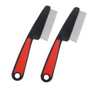 PACKOVE 2 Pièces peigne à dents fines femme anti-pelliculaire Portable petit Hommes peigne en métal à cheveux en métal peigne pour cuir chevelu peigne fin Plastique