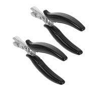 PACKOVE 2 pièces Pince à Extensions de Cheveux Chrome avec Mâchoires à Dents pour Application Précise et Retrait des Extensions Tape-in et Nano Mini Pince Ergonomique pour Coiffeurs