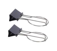 PACKOVE 2 Pièces Porte-gobelet avec Design à Longue Queue pour Bureau en Acier Inoxydable à Pince Support Robuste et Gain de Place pour Bouteilles D'eau et Boissons en Milieu Professionnel
