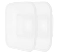 PACKOVE 2 Pièces Porte-savonnette en Verre Rectangulaire avec Design Antidérapant, Résistant Casse, pour Lavabo et Salle de Bain, Accessoire Élégant et Pratique