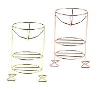 PACKOVE 2 Pièces Support de Maquillage Porte Sponge de Beauté Rack de Séchage pour Éponge Organisateur de Bouffée Rose Doré et Doré Design à Plusieurs Couches pour Rangement et Ventilation
