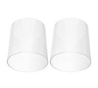 PACKOVE 2 Pièces Verre de Remplacement pour Lanterne à Butane, Cylindre 12 | Transparent, Surface Lisse sans Bavure, pour Lampes à Gaz Extérieures, Tentes et Ateliers