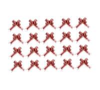 PACKOVE 20 Pièces Art Latte Arcs pour Petits Arcs à Tirer Faire La Fête Tirer des Arcs pour Emballer Tirer Le Ruban De l'arc Tirer Le Ruban De Fleurs Ornements Rouge Fil De Neige
