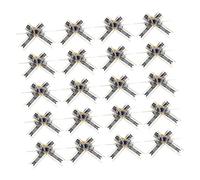 PACKOVE 20 Pièces Art Latte Envelopper des Arcs Mariage Tirer des Arcs Organza Rubans Faire La Fête Floral Arcs pour Tirer Le Ruban d'emballage Pull Bow Ruban Plastique Grey