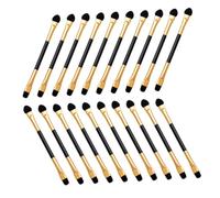 PACKOVE 20 pièces Lot de Pinceaux Fard à Paupières Double Tête Dorés Petits Applicateurs de Maquillage pour Femmes Brosses Yeux Pratiques et Durables pour Fondre et Mélange