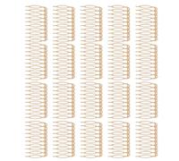 PACKOVE 20 Pièces Peigne à Cheveux Latéral Vintage en Alliage et Fer Doré, Accessoire Coiffure Portable Dents Ondulées pour Femmes et Filles, pour Ballets et Mariages
