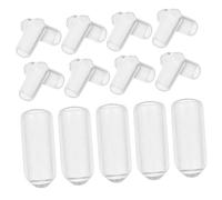 PACKOVE 200 Pièces Pinces à Griffes Bandeaux Avec Embouts Tubulaires Couvre-boulons Pour Chapeau Embout Caoutchouc Coussinet Pour Bandeau Transparent