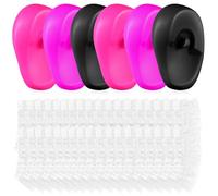 PACKOVE 206pcs Protège-oreilles Jetables Silicone pour Teinture Capillaire, Protection Pratique des Oreilles, Forme Adaptée pour Hommes et Femmes en Salon de Coiffure