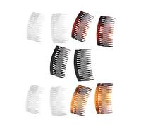 PACKOVE 20pièces Peigne à Cheveux Inséré Pour Femme Peigne à Frange Plastique Blanc Transparent Rouge Noir